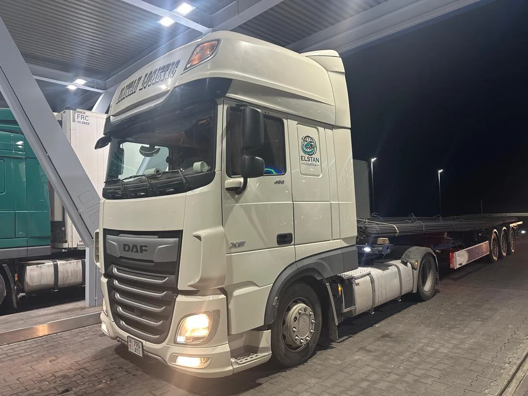 Trucks at night